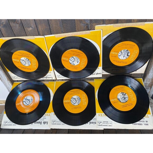 Lot Of 6 The World Of Folk Dances RCA VICTOR 45 ep Vinyl Records - Picture 10 of 16